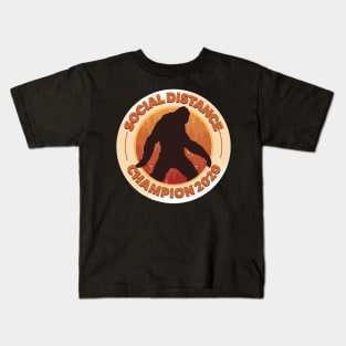 Social Distancing Champion 2020 Bigfoot Kids T-Shirt